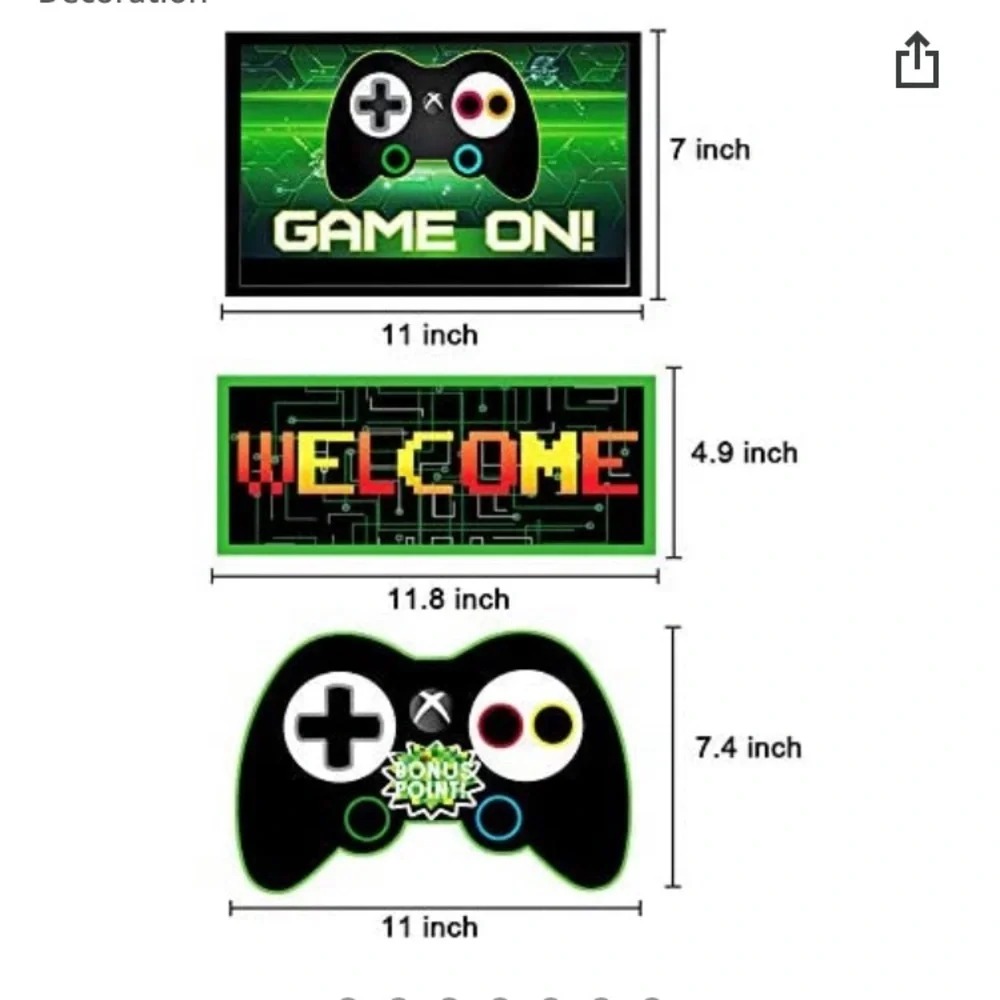 Birthday Party Decorations Video Game Theme